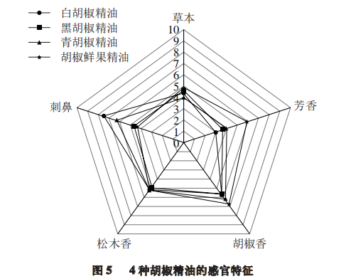 【智能感官】4 种胡椒精油风味特征分析5