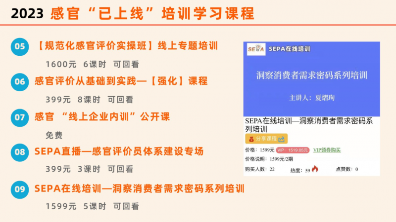 食品伙伴网2023年度感官服务类会培计划-15